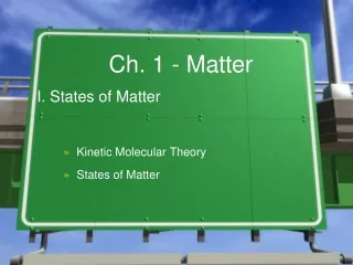 Ch. 1 - Matter