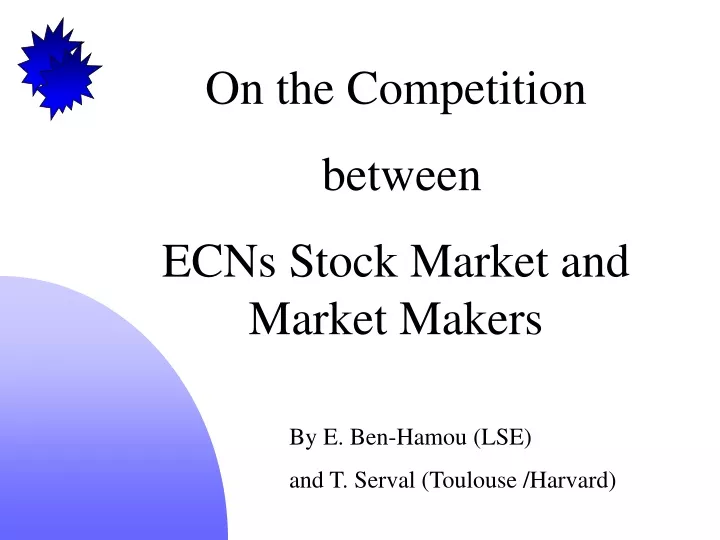 on the competition between ecns stock market