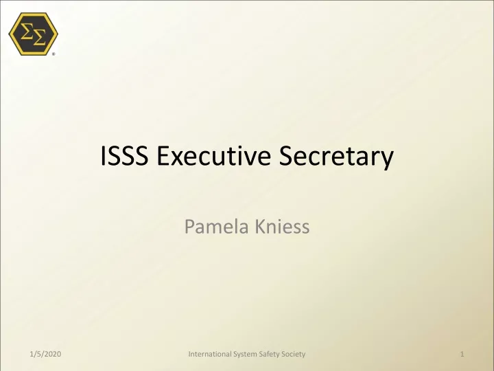 isss executive secretary
