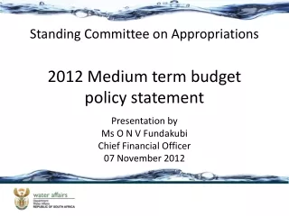 2012 Medium term budget policy statement