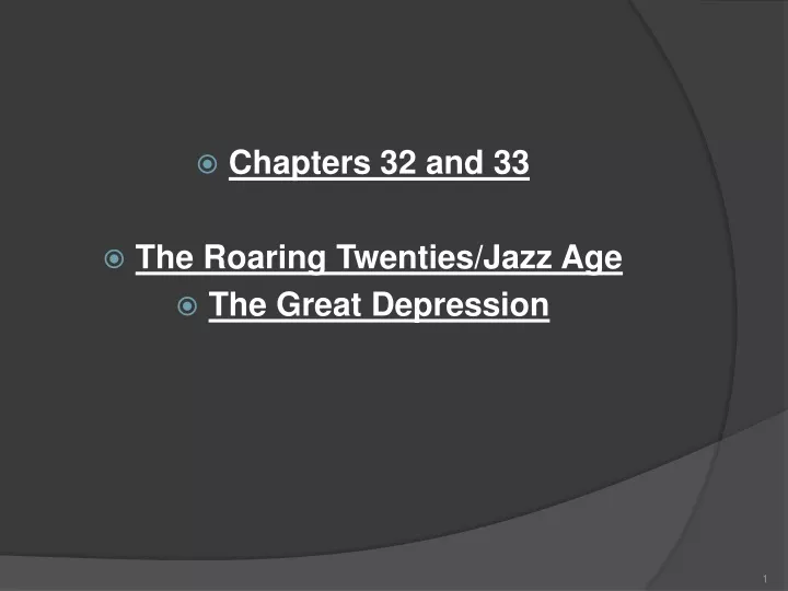 chapters 32 and 33 the roaring twenties jazz