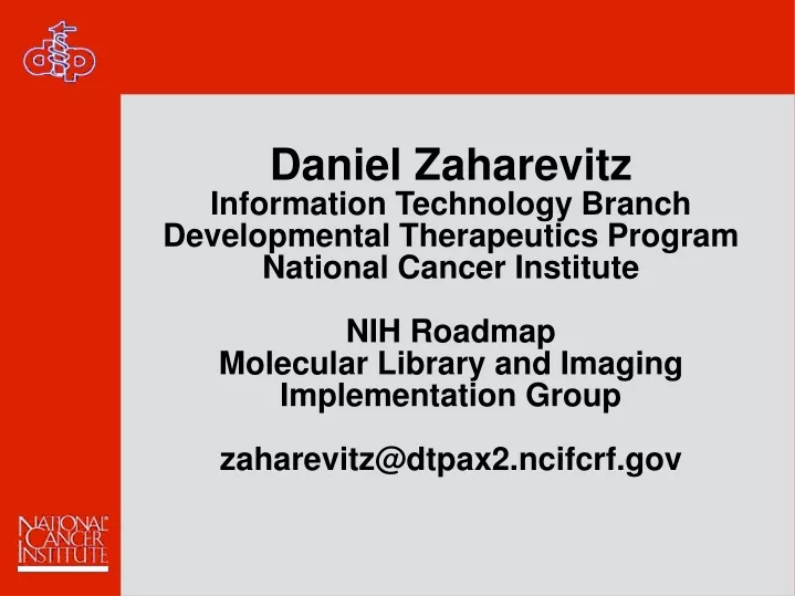 daniel zaharevitz information technology branch