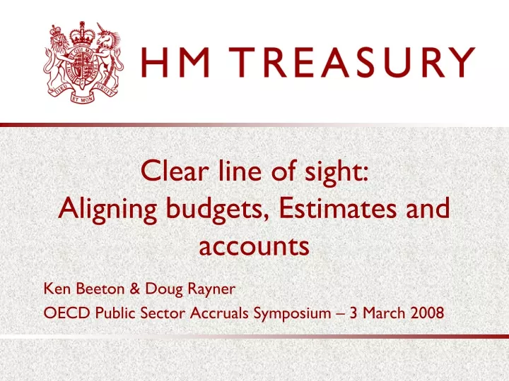 clear line of sight aligning budgets estimates and accounts