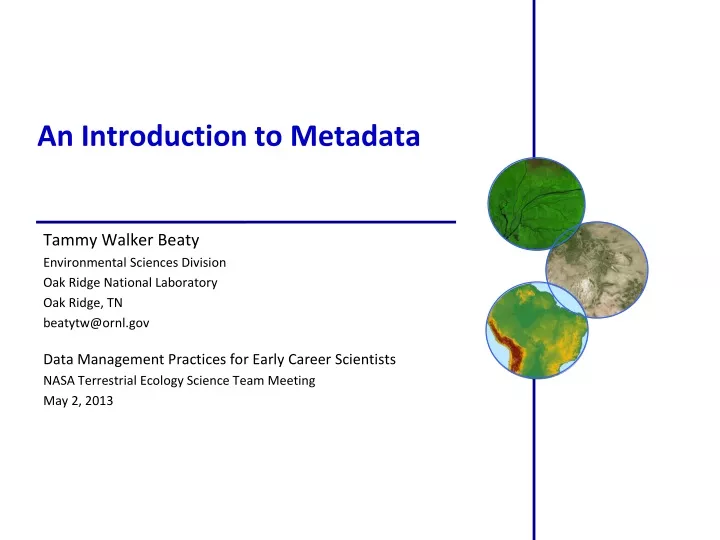 an introduction to metadata