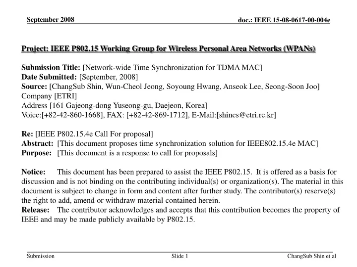 project ieee p802 15 working group for wireless