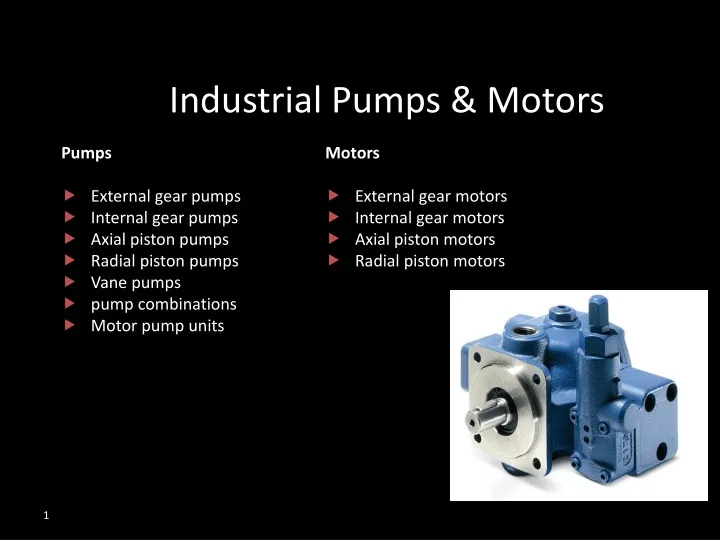 indu strial pumps motors