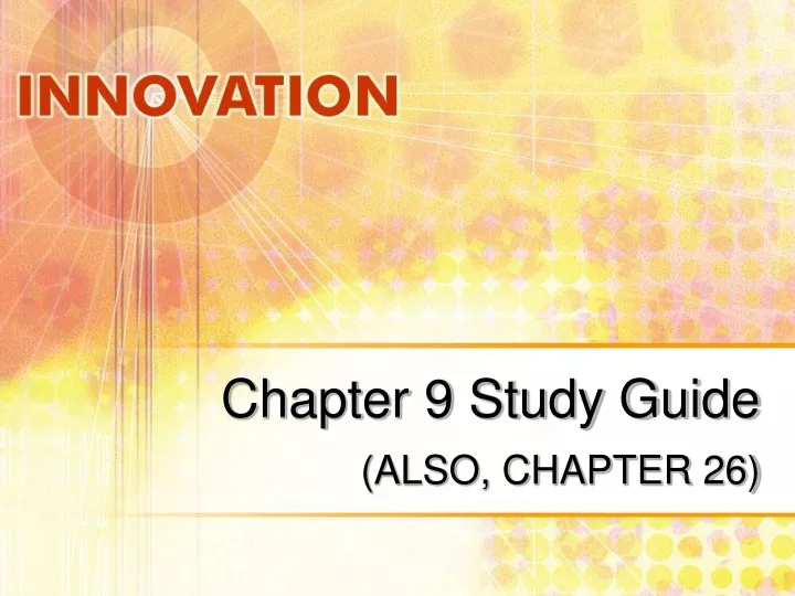 chapter 9 study guide