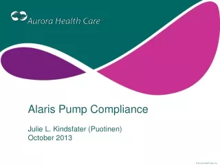 Alaris Pump Compliance