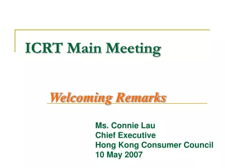 icrt main meeting