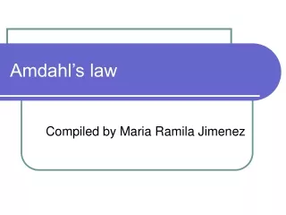 Amdahl’s law