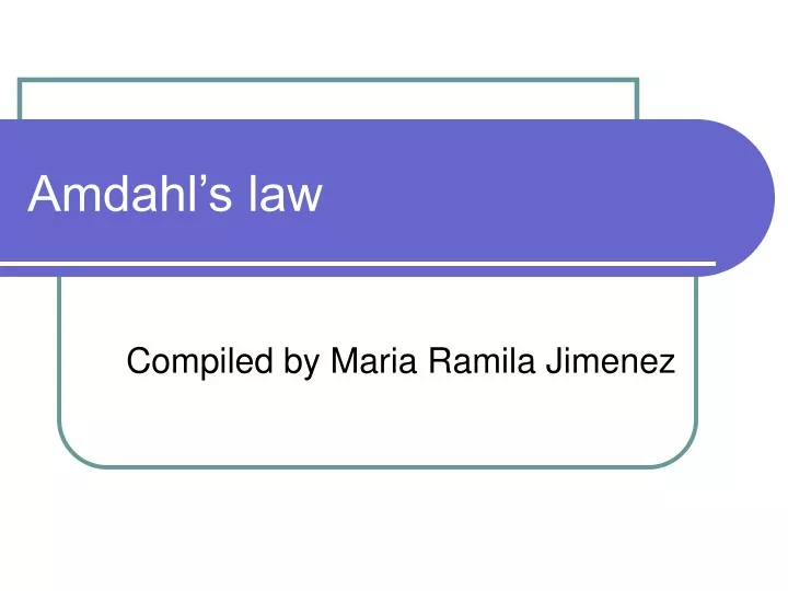 amdahl s law