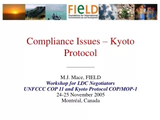 Compliance Issues – Kyoto Protocol ______________