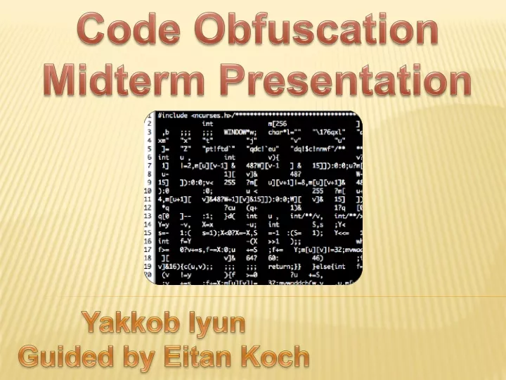 code obfuscation midterm presentation