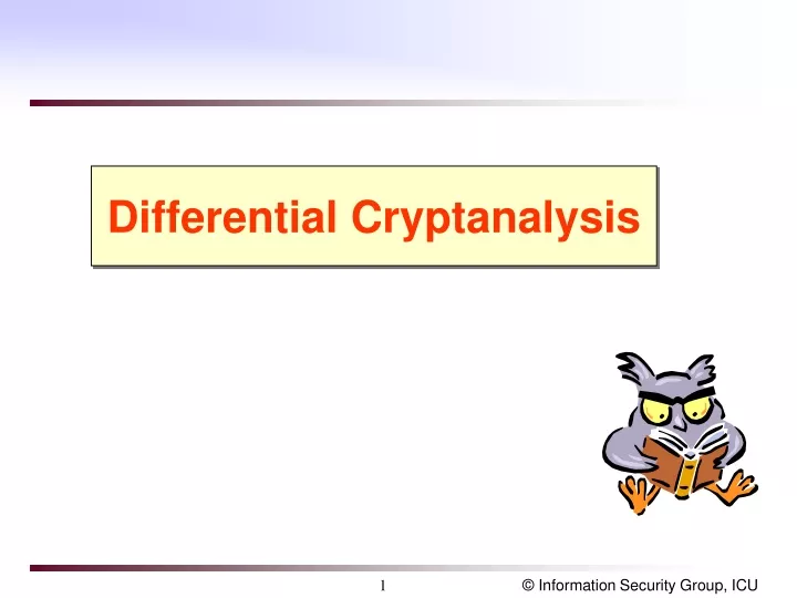 differential cryptanalysis