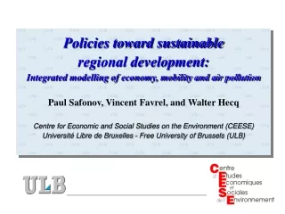 policies toward sustainable regional development