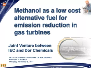 Methanol as a low cost alternative fuel for emission reduction in gas turbines