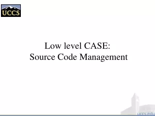 Low level CASE:  Source Code Management