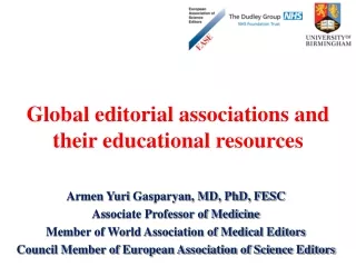 Global editorial associations and their educational resources