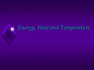 Energy, Heat and Temperature