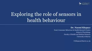 Exploring the role of sensors in  health behaviour