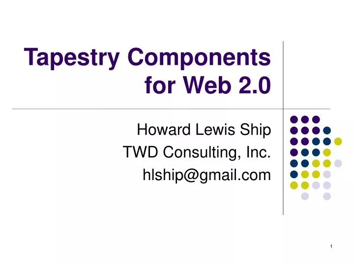 tapestry components for web 2 0