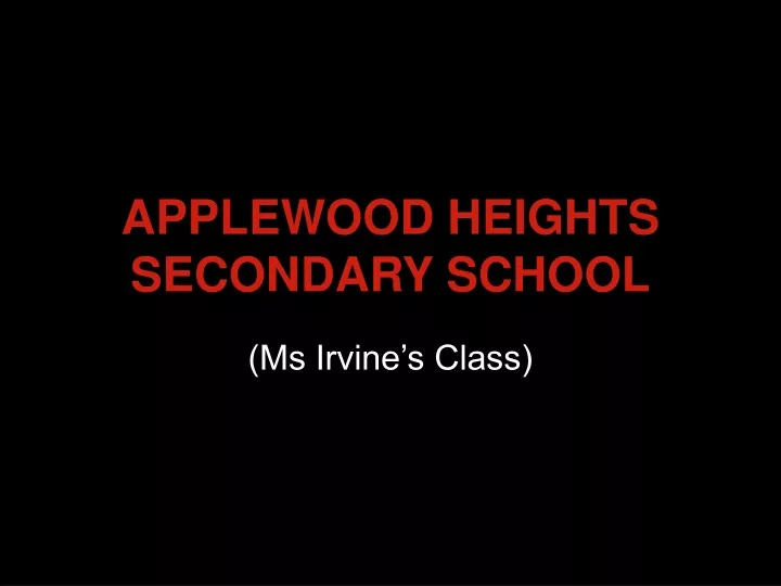 applewood heights secondary school