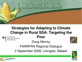Strategies for Adapting to Climate Change in Rural SSA: Targeting the Poor