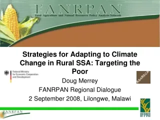 strategies for adapting to climate change in rural ssa targeting the poor