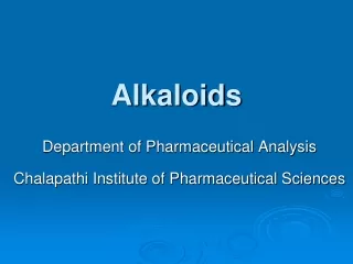 Alkaloids