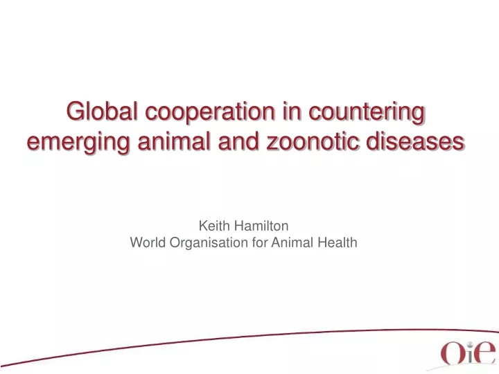 global cooperation in countering emerging animal