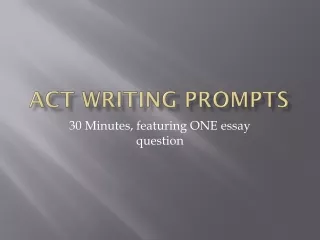ACT Writing prompts
