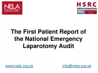 The First Patient Report of the National Emergency Laparotomy Audit