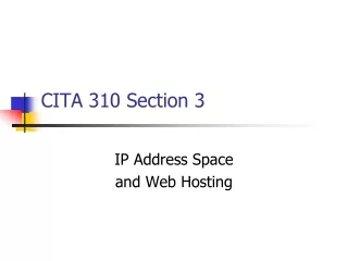 CITA 310 Section 3