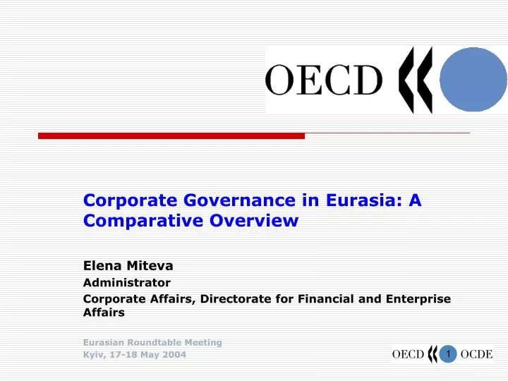 corporate governance in eurasia a comparative