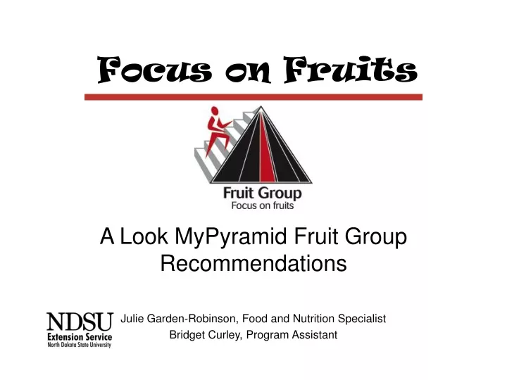 focus on fruits