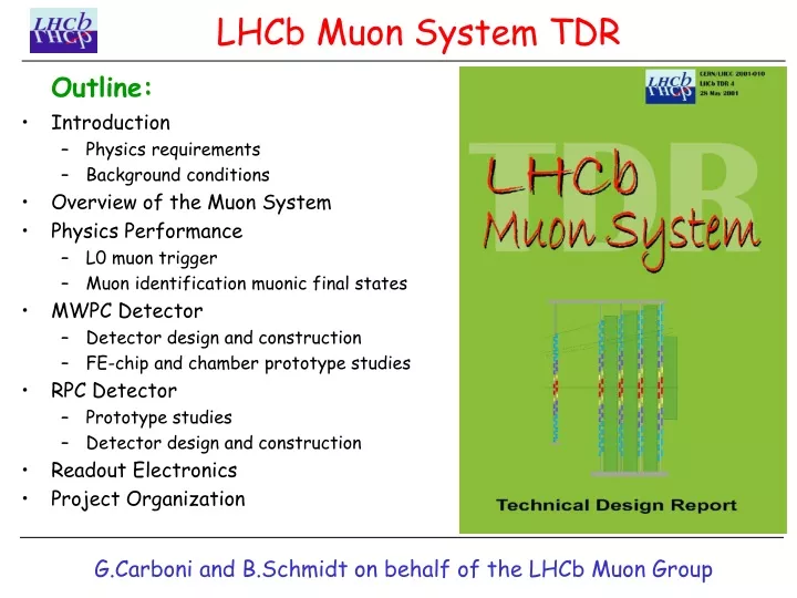 lhcb muon system tdr