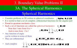 3. Boundary Value Problems II
