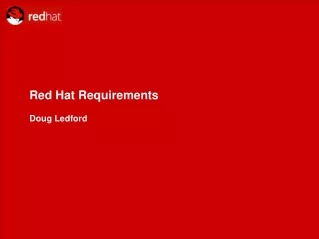 Red Hat Requirements Doug Ledford