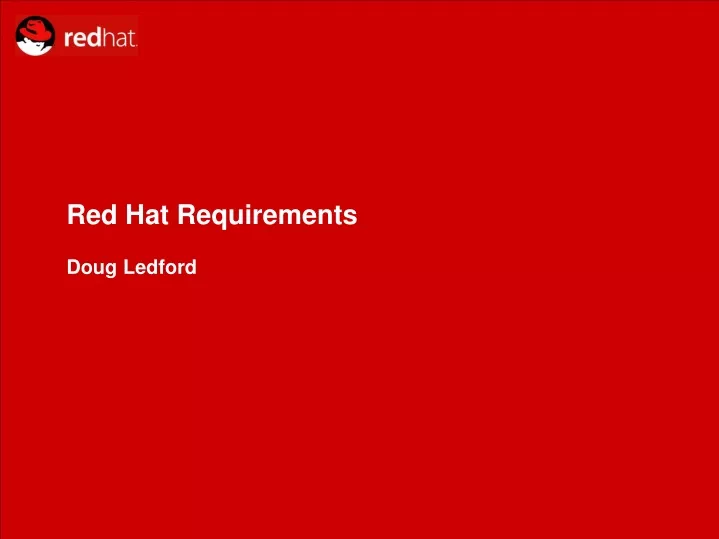 red hat requirements doug ledford