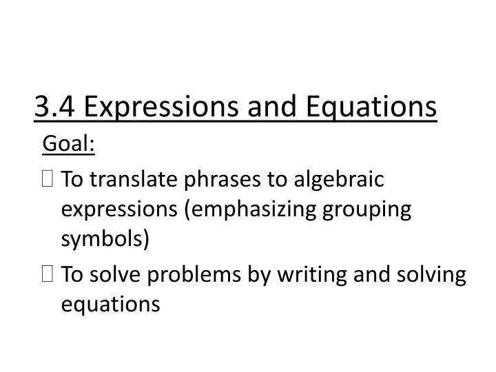 3 4 expressions and equations