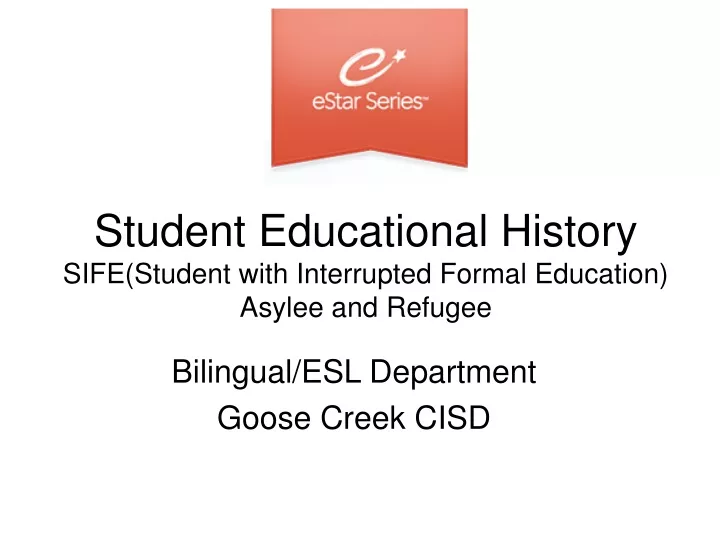 student educational history sife student with interrupted formal education asylee and refugee