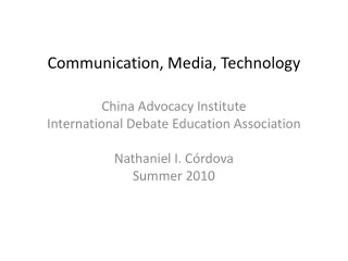 Communication, Media, Technology