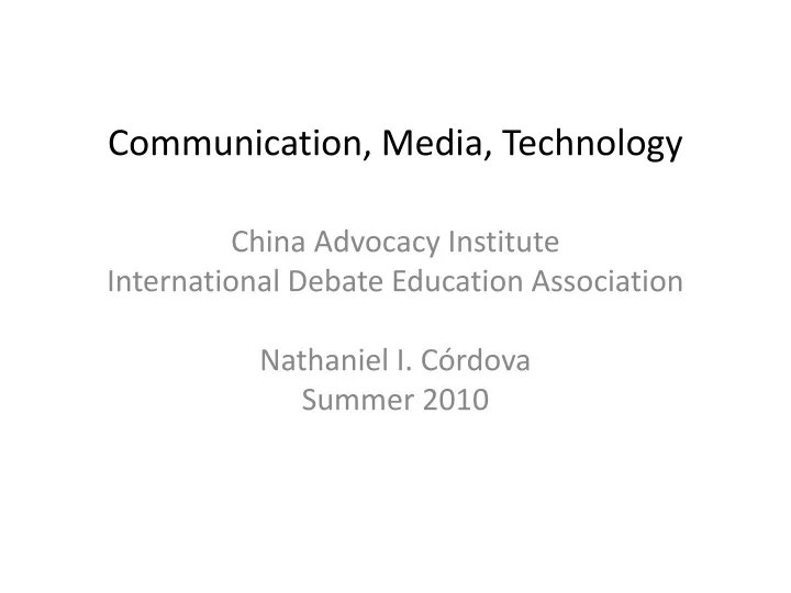 communication media technology