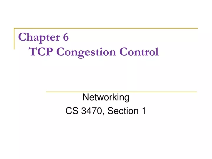 chapter 6 tcp congestion control