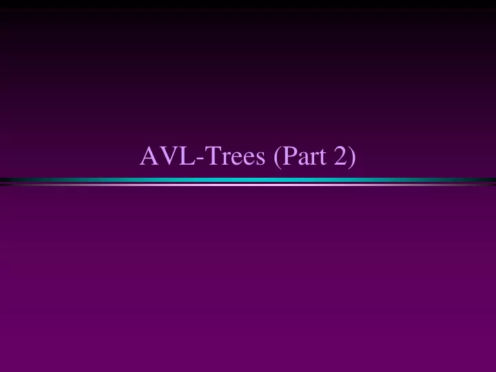 avl trees part 2