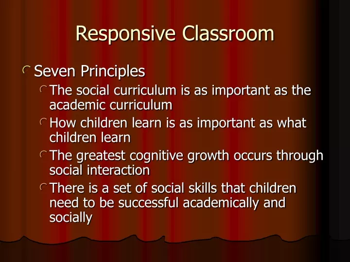 responsive classroom