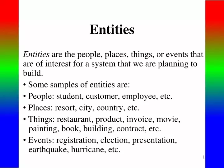 entities