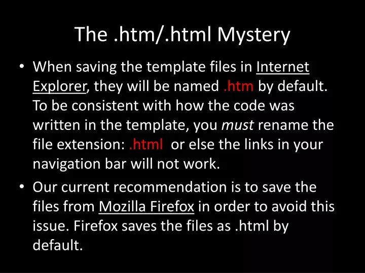 the htm html mystery