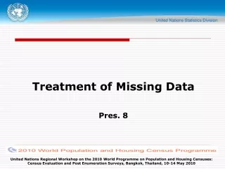 Treatment of Missing Data  Pres. 8