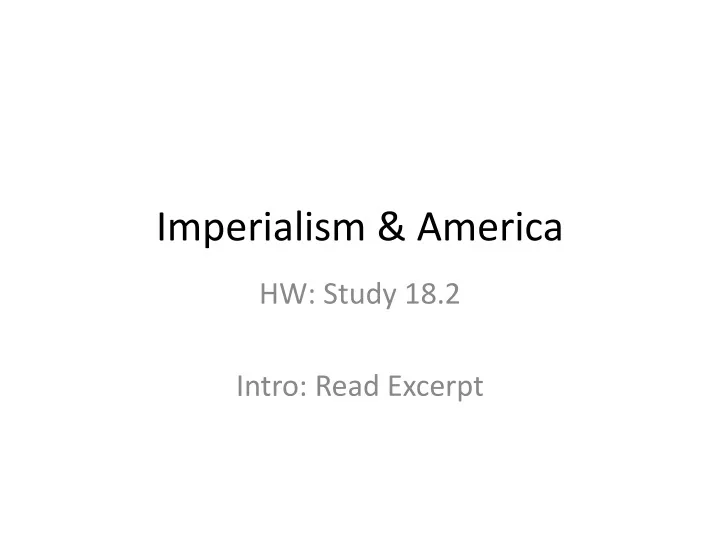 imperialism america